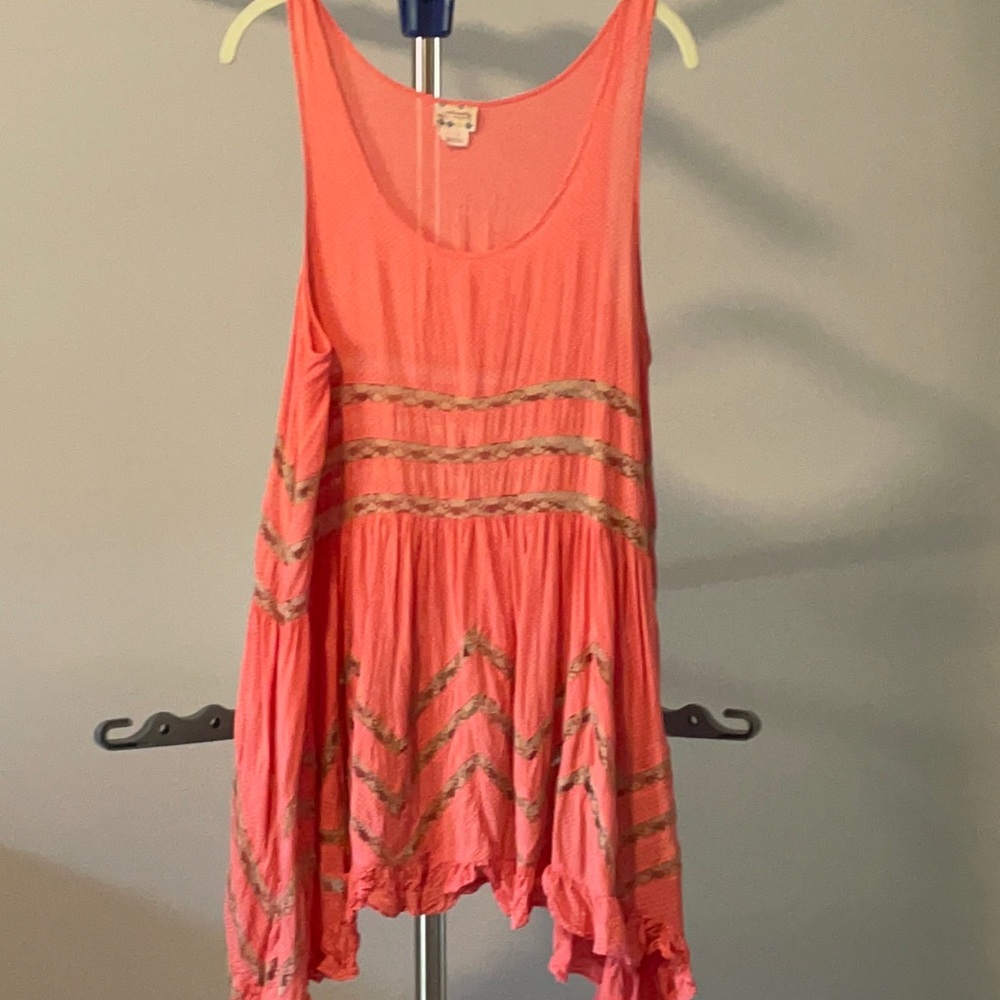 Free People Size L Swingy Lace Tunic